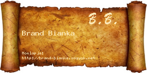Brand Bianka névjegykártya